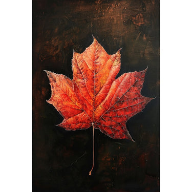 Realistic Autumn Leaf Canvas